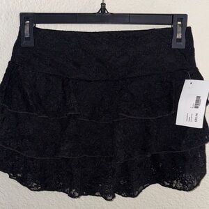 Elegant Black Lace Women Shorts